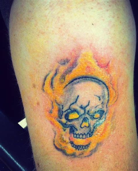 Flaming Skull Tattoos Watercolor Tattoo Creative