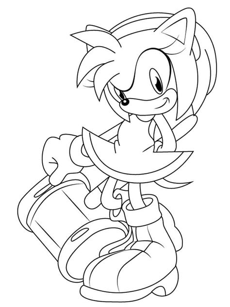 Amy Rose Coloring Pages Free Printable Coloring Pages For Kids