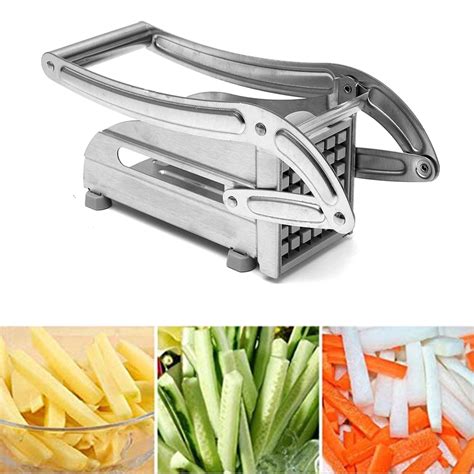 Potato Chippers Silver Janteel Homemade French Fries Cutter For Carrots