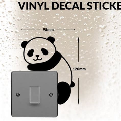Panda Bear Light Switch Wall Socket Vinyl Decal Sticker Etsy
