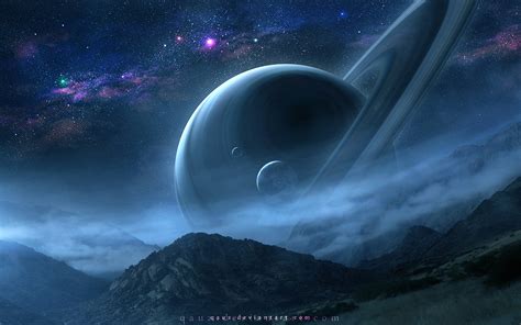 A Night Scene Of Saturn By Qauz On Deviantart
