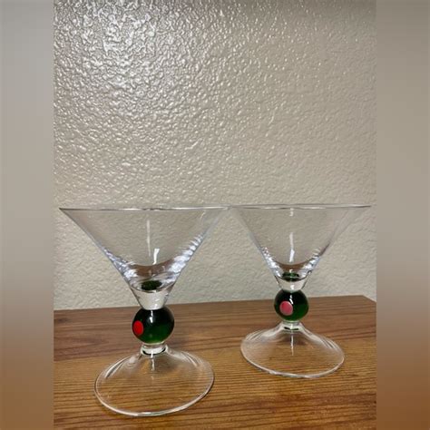 dining 2 ball stem martini glasses poshmark