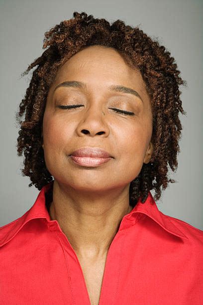 Black Woman Eyes Closed Close Up Stock Photos Pictures And Royalty Free