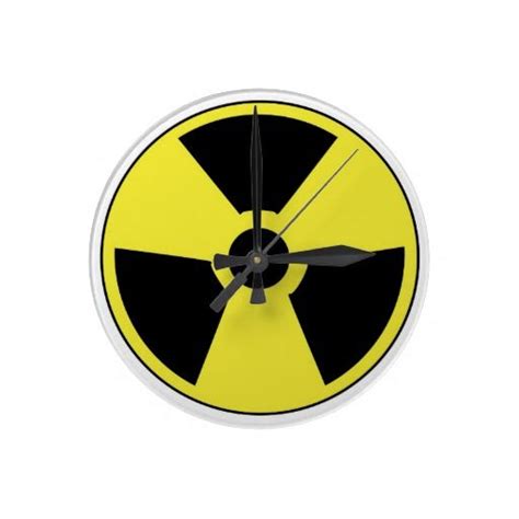 Radioactive Symbol Wallclock 2595 Radioactive Symbol Wallclock
