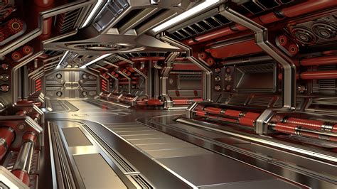 Artstation Sci Fi Modular Corridor Basic Edition 3ds Max 2016 Obj