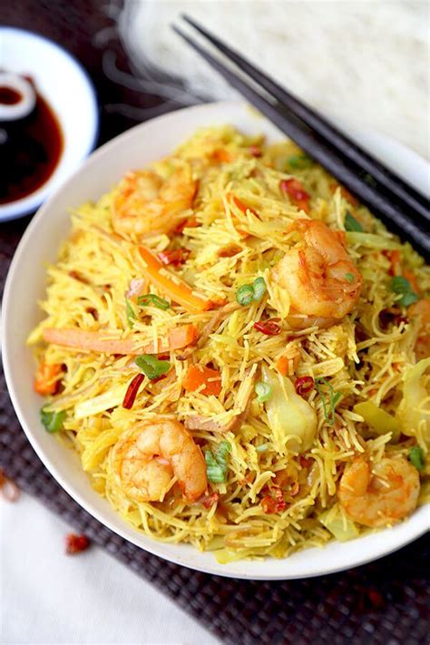 Singapore Chow Mei Fun Recipe Easy Chinese Recipes Mei Fun Recipe