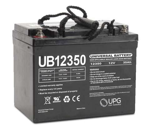 Upg Ub12350 12v 35ah Internal Thread Battery For Mobility Ext350 Hd450