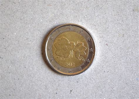 2 Euro Coin 2012 Finland Coin Flower Coin Etsy