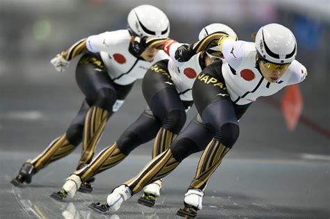 Speed Skating Japan Wins Womens Team Pursuit At World Cup In Nagano