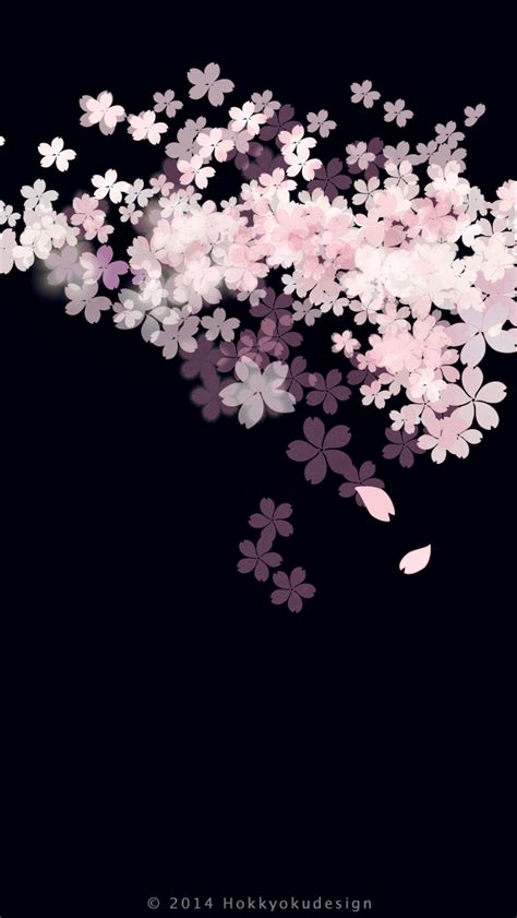 おしゃれな夜桜イラスト スマホ壁紙iphone待受画像ギャラリー