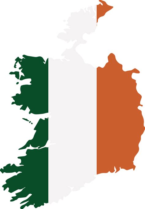 爱尔兰国旗地图贴墙 Tenstickers