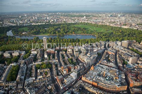 Aerial View Aerial View Of Hyde Park And Kensington Gore London