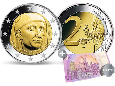 2 Euro Münze Italien 700 Geburtstag Giovanni Boccaccio 2013 Mdm