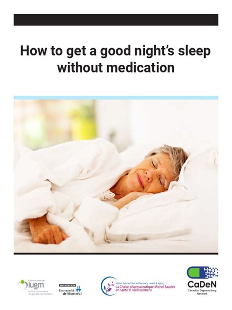 How To Get A Good Nights Sleep Without Medication Pdf Relaxation Psychology Sleep