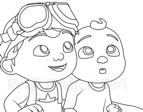 Cocomelon Coloring Pages Printable Tom Tom From Cocomelon Coloring