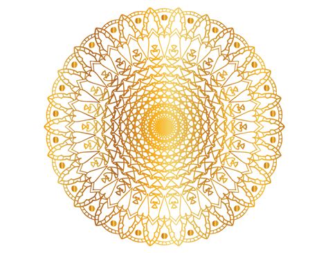Mandala Pattern And Background Design With Golden Color Flower