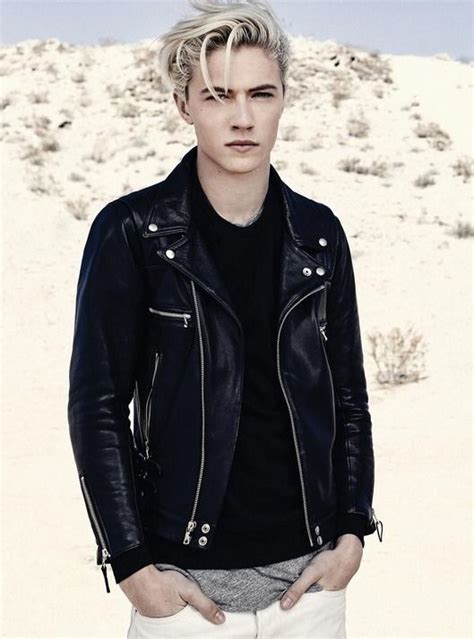 i like the leather jacket and hair lucky blue smith lucky blue top male models
