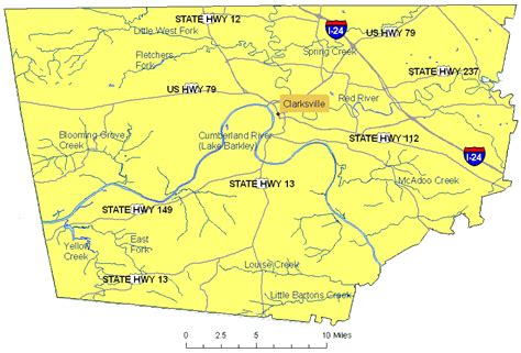 Map Of Clarksville Tn Casa Pittura