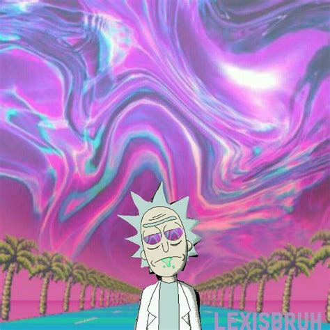 Rick And Morty Rick Sanchez Vaporwave Edit Add Me On Pinterest