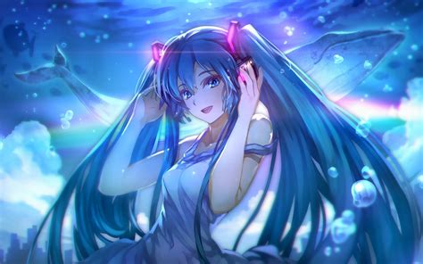 Download Hatsune Miku Beautiful Anime Girl Smile 1680x1050 Wallpaper