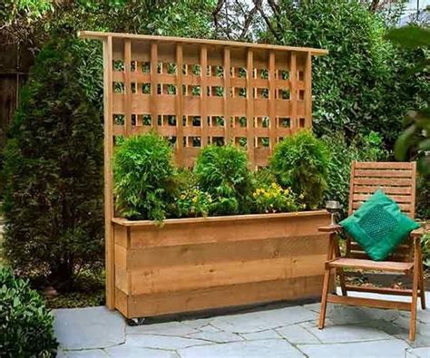 85 Great Backyard Wooden Privacy Fence Design Ideas Privacy Planter
