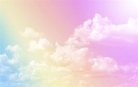 Pastel Rainbow Cloud Background Stock Photo Image Of Skyscape