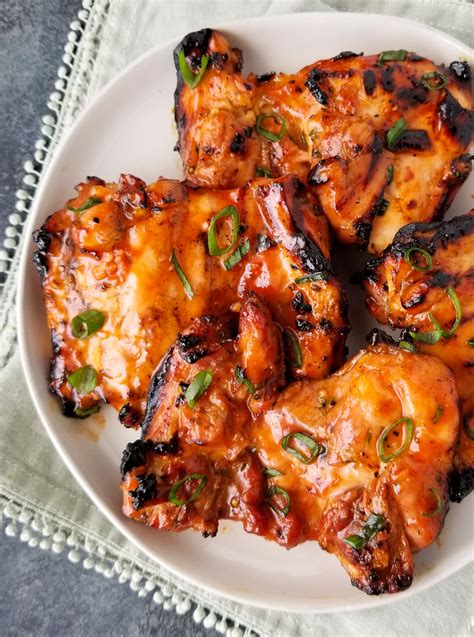 Grilled Honey Buffalo Chicken Thighs Amanda Cooks And Styles