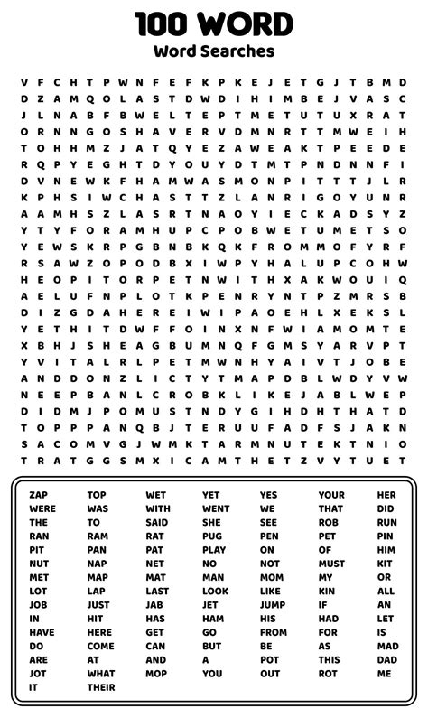 Large Print Printable Word Search Puzzles Prntbl
