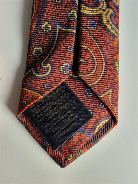 brooks brother tie red paisley mens hand made 100 si… gem