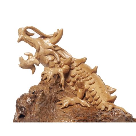 Teak Water Dragon Sculpture Redwing Imports