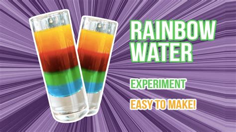 Rainbow Water Experiment How To Stack Water Diy Easy Science Youtube