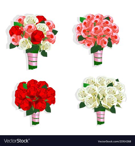 Beautiful Wedding Bouquet Royalty Free Vector Image