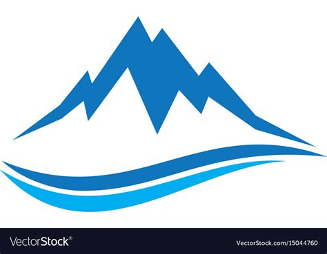 Mountain Wave Sign Logo Royalty Free Vector Image