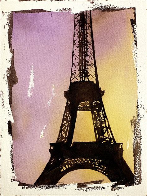 Eiffel Tower Fine Art Painting Paris France Watercolor Etsy Eiffel