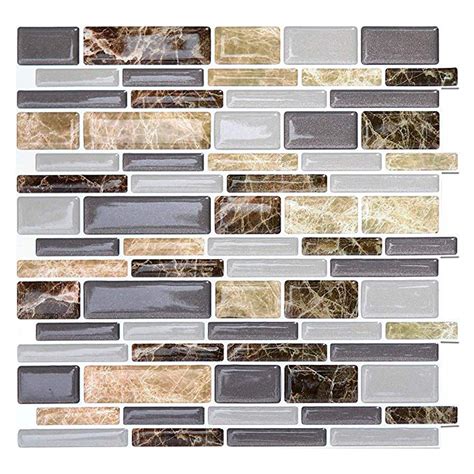 Ideal for small format ceramic, mosaic, porcelain and most gauged stone tile on walls or floors, acrylpro may be used in areas with intermittent water exposure such as tub surrounds and shower walls. NK HOME 6 Sheets Premium Peel and Stick Tile Backsplash ...