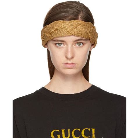 Gucci Gold Lurex Braided Headband Liked On Polyvore Featuring Accessories Hair
