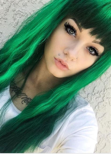 Pin By Mimi X On Beautiful People Green Hair Dye Scene Hair Hair Styles