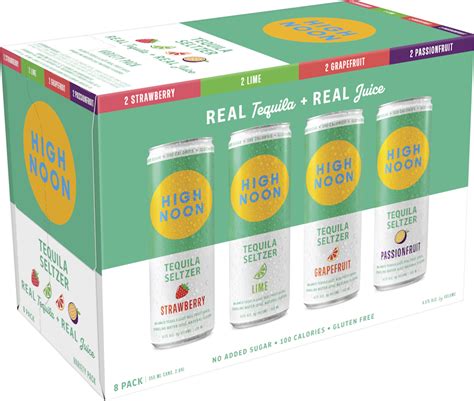 High Noon Tequila Seltzer Variety 8 Pack Cans 12 Oz Bottlebuys