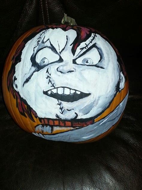 My Chucky Painted Pumpkin Painted Pumpkins Carving Painted Rocks Craft