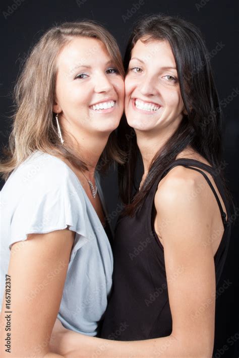 Lesbian Couple Girl Or Two Girl Friends Smiling Stock Photo Adobe Stock