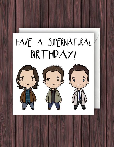 Supernatural Birthday Card Supernatural Birthday Supernatural Happy