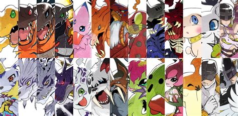 Online Crop White Red And Green Abstract Painting Anime Digimon