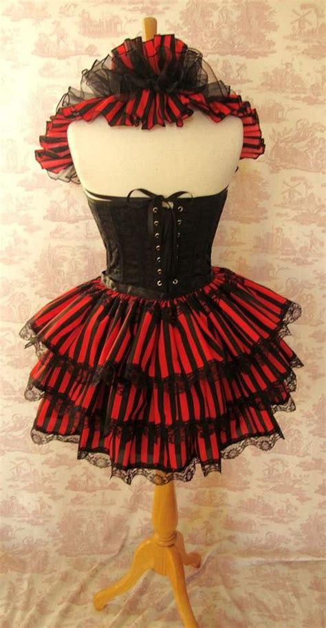 Plus Size Burlesque Costume Bustle Skirt And Shrug Set Goth Etsy In