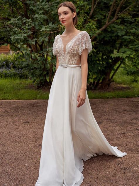 Https://tommynaija.com/wedding/cap Sleeved Wedding Dress