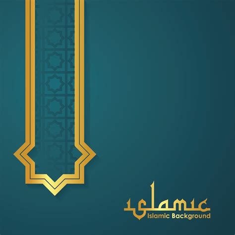 Premium Vector Islamic Greeting Banner Background With Arabic Pattern
