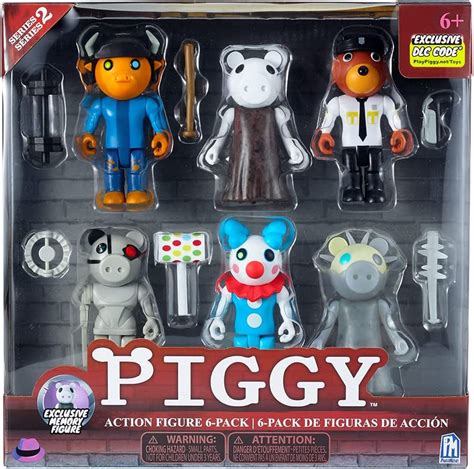 Piggy Figura De Acción Paquete De 6 Seis Juguetes Construibles De 3