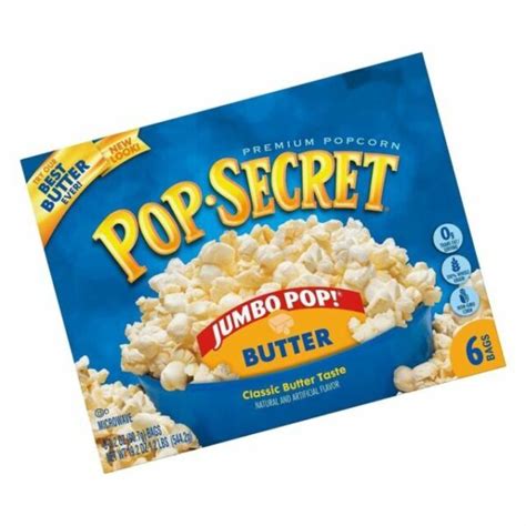 Pop Secret Jumbo Pop Butter Popcorn 32 Oz Bags 6 Count 6 Count Pop