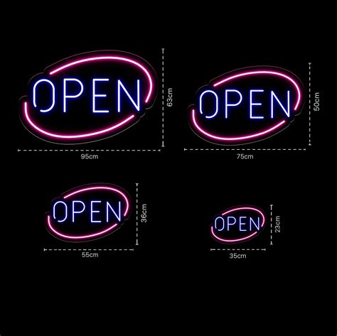 Framed Open Neon Sign Letras Y Carteles De Neón Personalizados Online