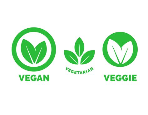 Vegan Label Vegetarian Food Green Leaf Icon Vector 20707079 Creme De