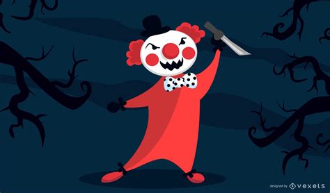 Evil Clown Cartoon Character Vector Download